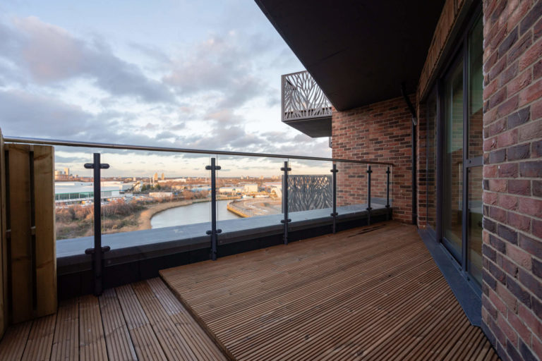 The balcony view inside Canary View Apartment